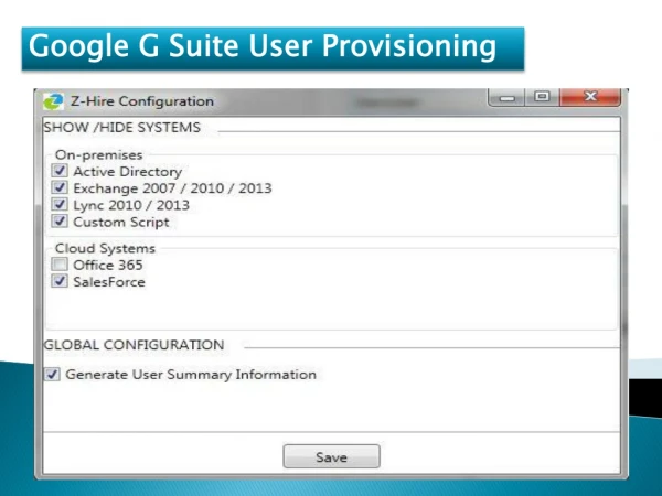 Google G Suite User Provisioning