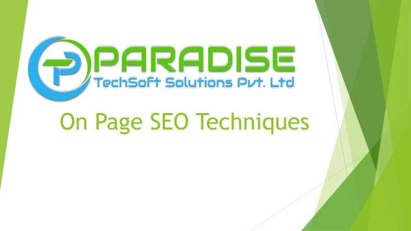 On Page SEO Factors | Paradise Techsoft Solutions
