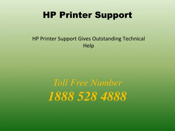 HP Printer Support Gives Outstanding Technical Help
