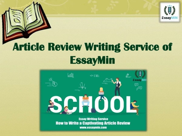 Find Experts help for Article Review Writing from EssayMin