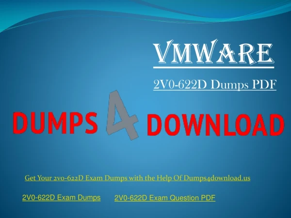 Exact VMWARE Exam 2v0-622D Dumps - 2v0-622D Exam Questions Answers