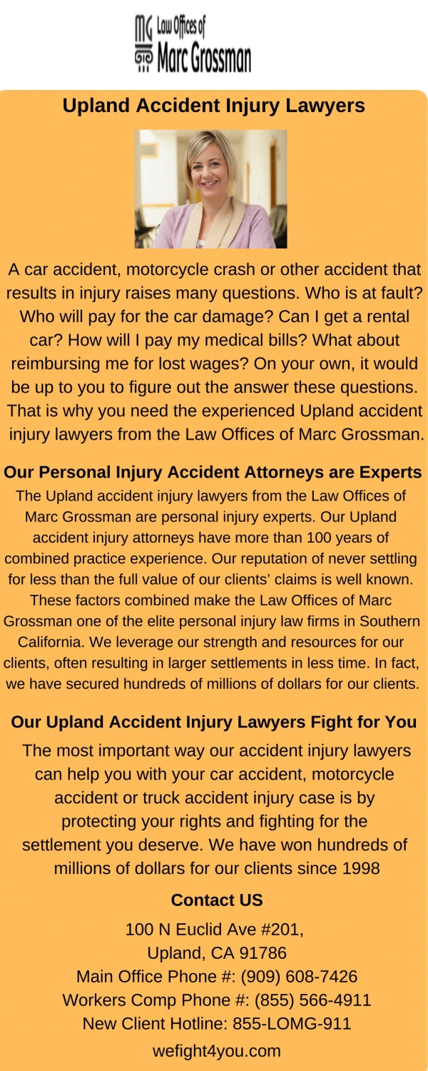 Upland Personal Injury Attorneys