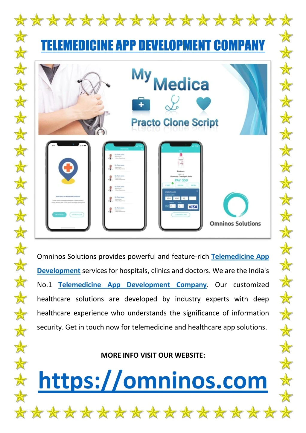 telemedicine app development company omninos