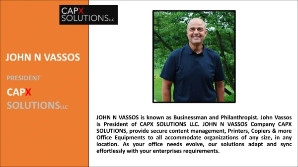 John Vassos CAPXSolutions LLC
