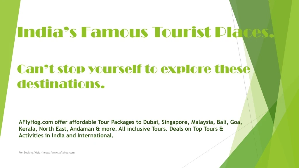 india s famous tourist places