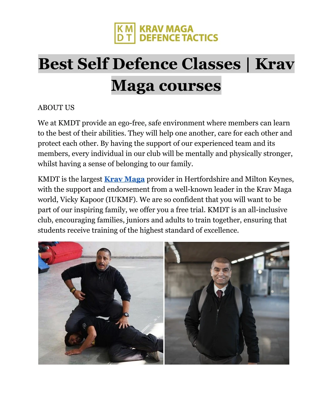 best self defence classes krav maga courses