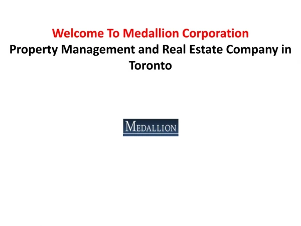 Property Management and Real Estate Company in Toronto