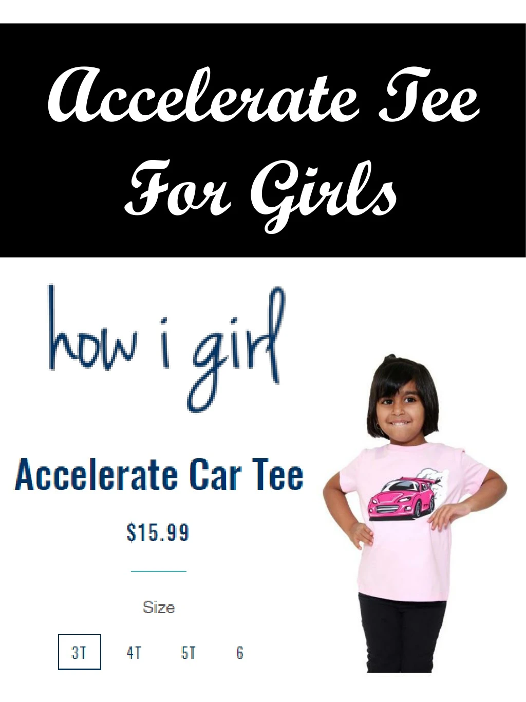 accelerate tee for girls