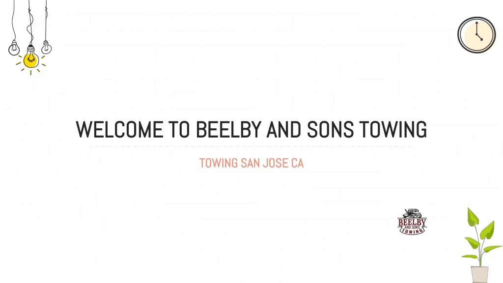 welcome to beelby and sons towing