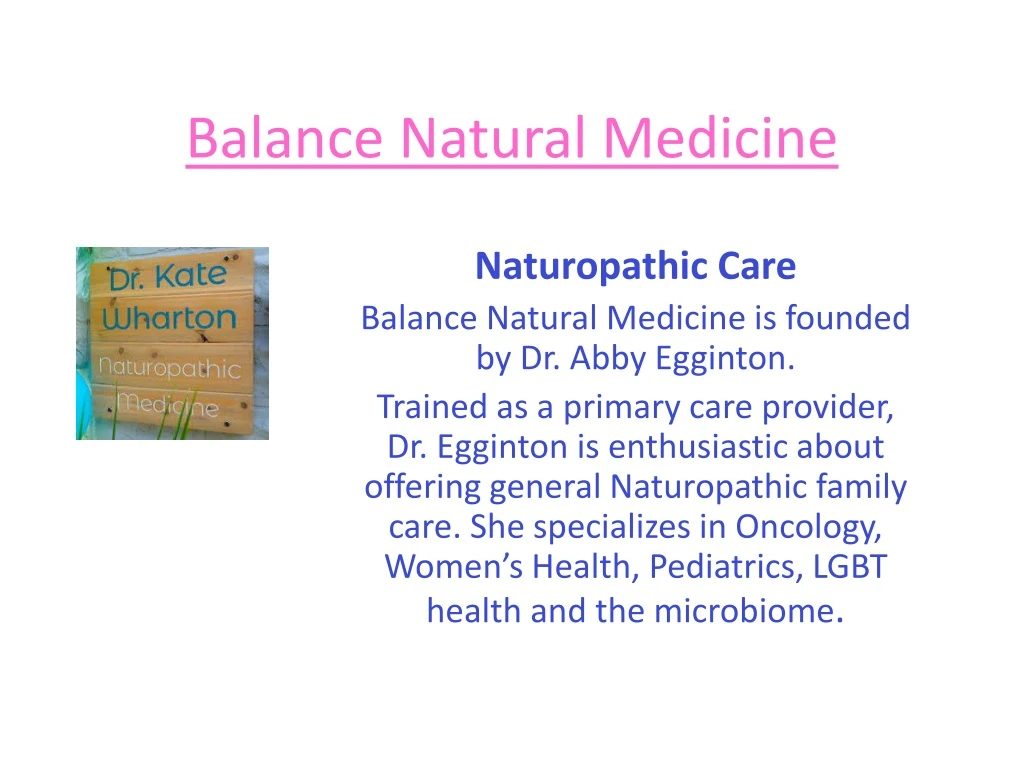 balance natural medicine
