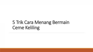 5 Trik Cara Menang Bermain Ceme Keliling - slide 1