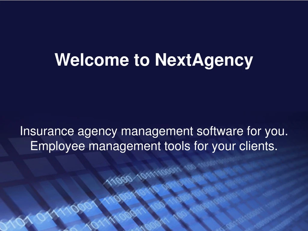 welcome to nextagency