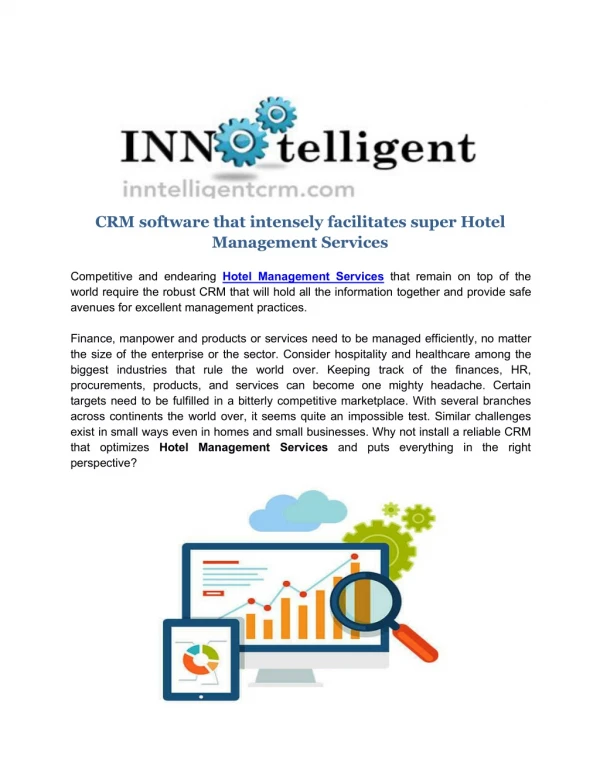 CRM software that intensely facilitates super Hotel Management Services