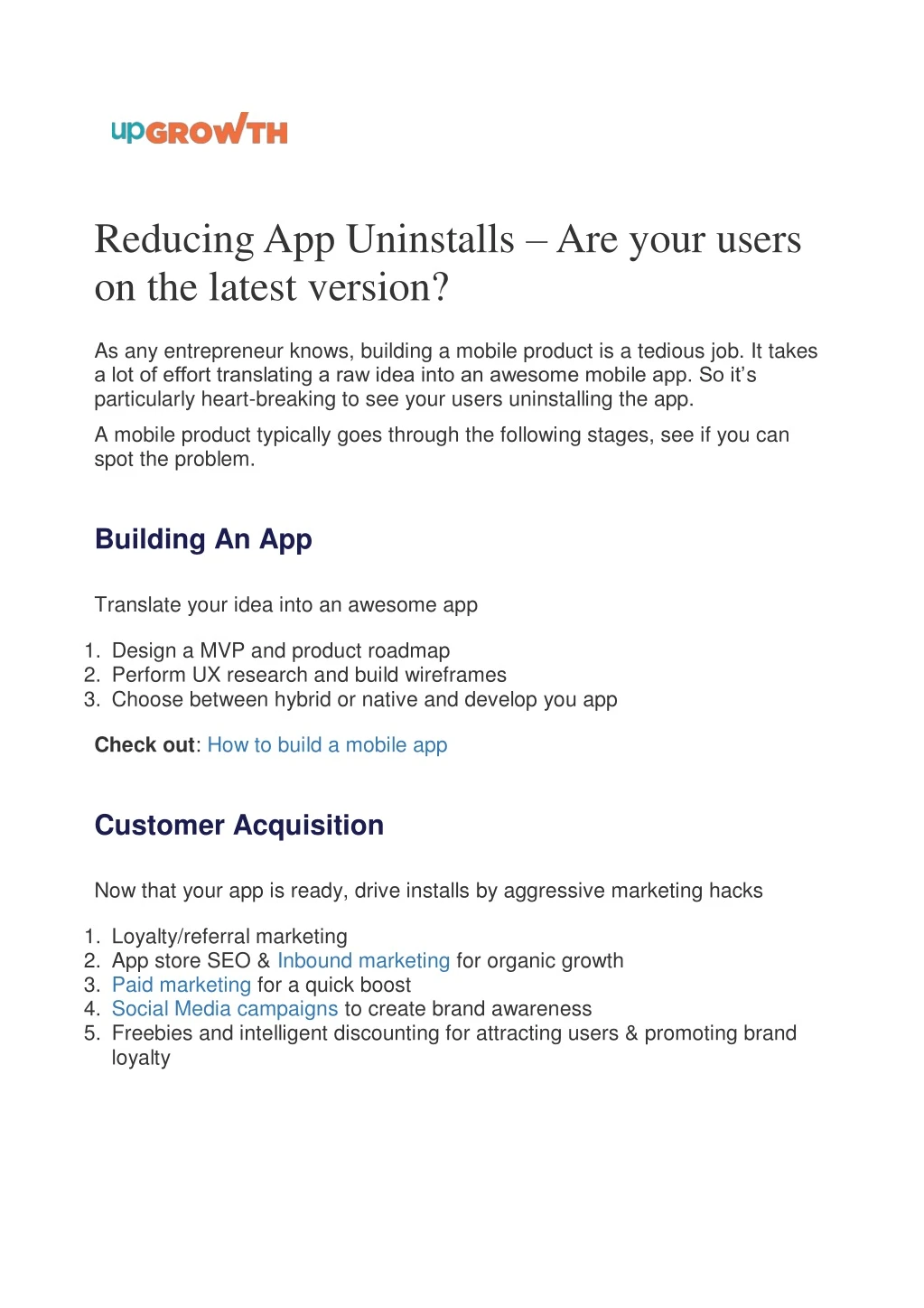 reducing app uninstalls are your users