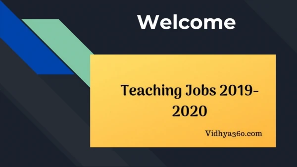 Apply For Teaching Jobs 2019-20 | Online Form For Teaching Vacancy in India