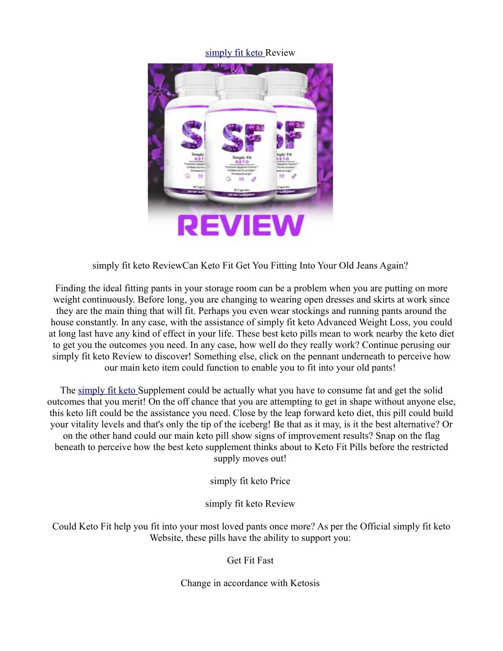 simply fit keto review