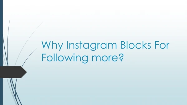Blocked from following on Instagram