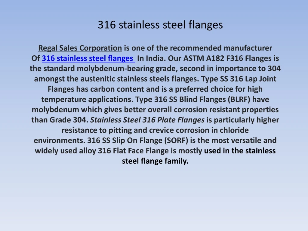 316 stainless steel flanges