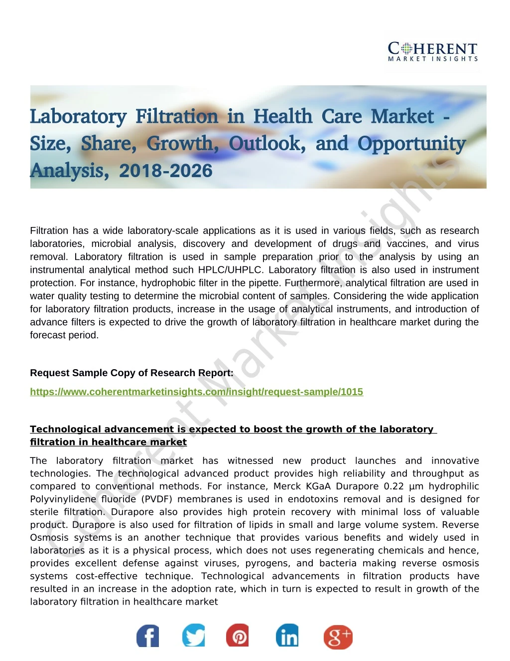 laboratory filtration in health care market