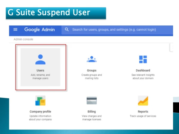 G Suite Suspend User