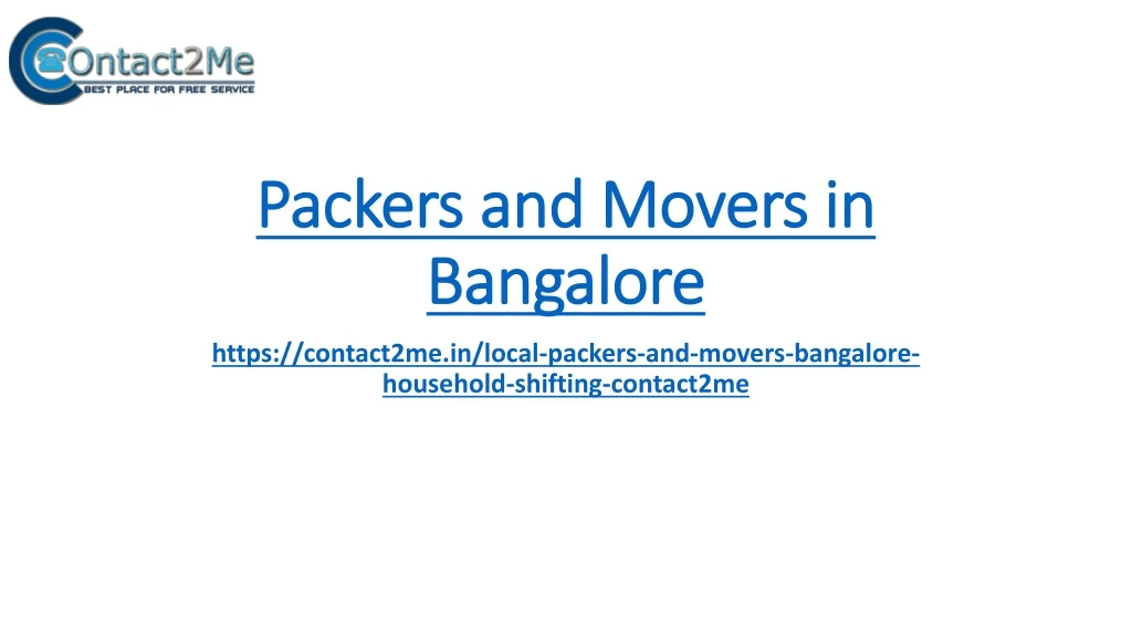 packers and movers in bangalore