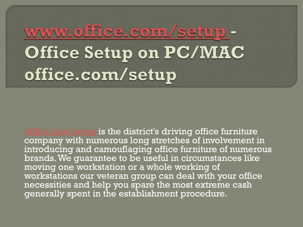 www office com setup office setup on pc mac office com setup