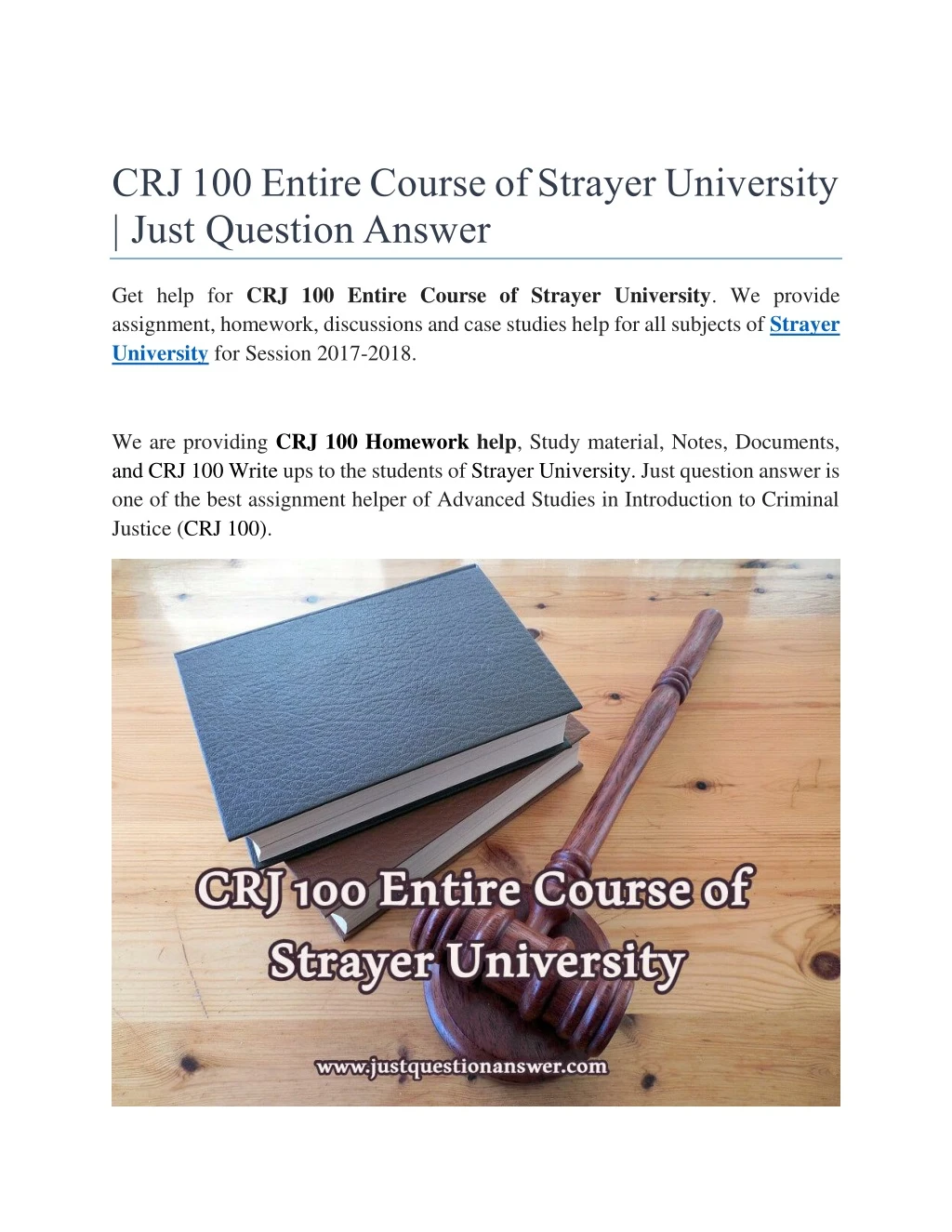 crj 100 entire course of strayer university just