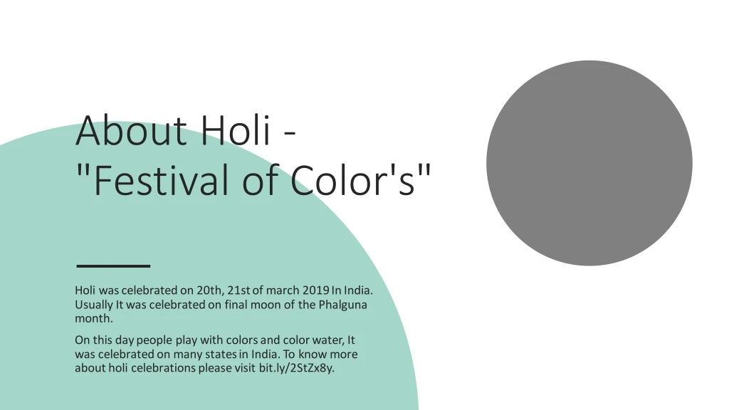 about holi festival of color s