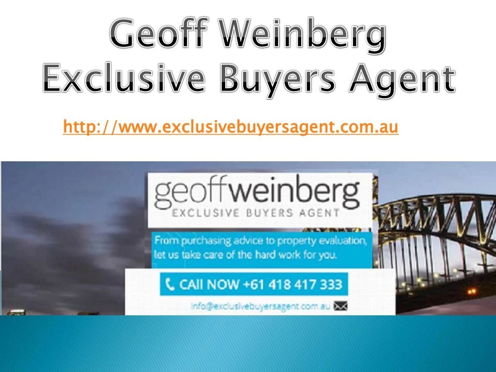 geoff weinberg exclusive buyers agent
