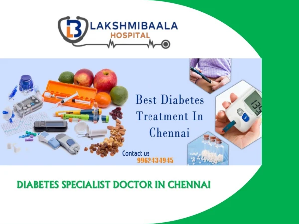 Diabetes Treatment with Best Diabetes Specialists in Chennai