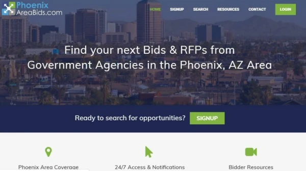 Phoenix Area Bids, RFPs, and Subcontracting Opportunities