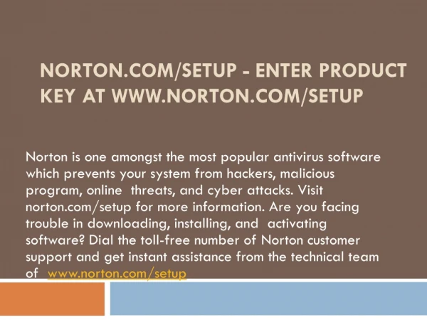 norton com setup enter product key at www norton com setup