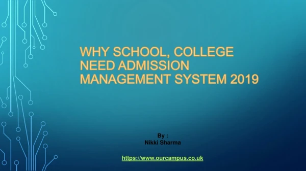 Necessity and Importance of Admission Management System in 2019
