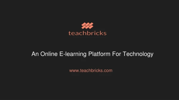 an online e learning platform for technology www teachbricks com