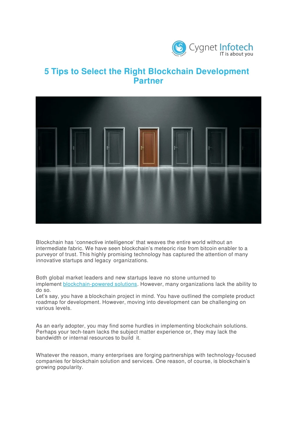 5 tips to select the right blockchain development
