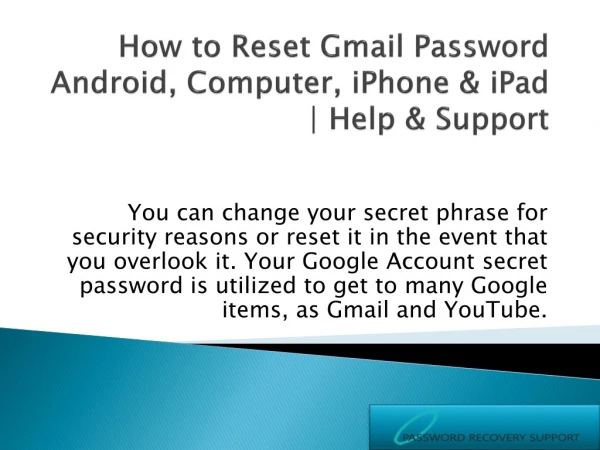 How to Recover Gmail Account Android, Computer, iPhone & iPad