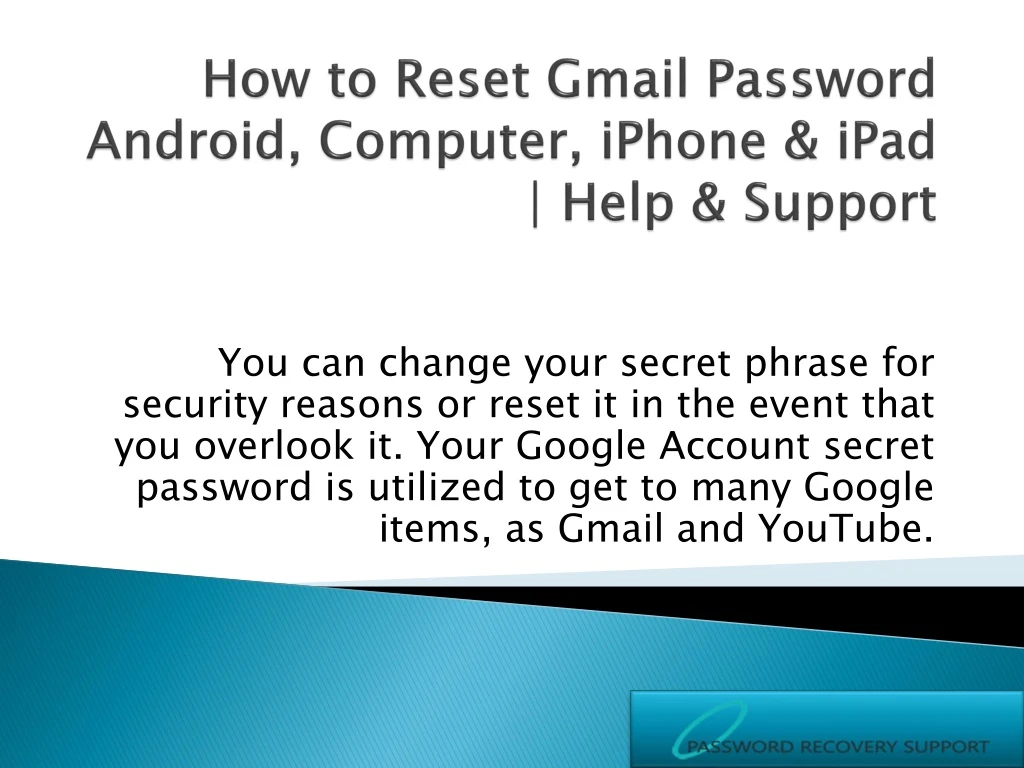how to reset gmail password android computer iphone ipad help support