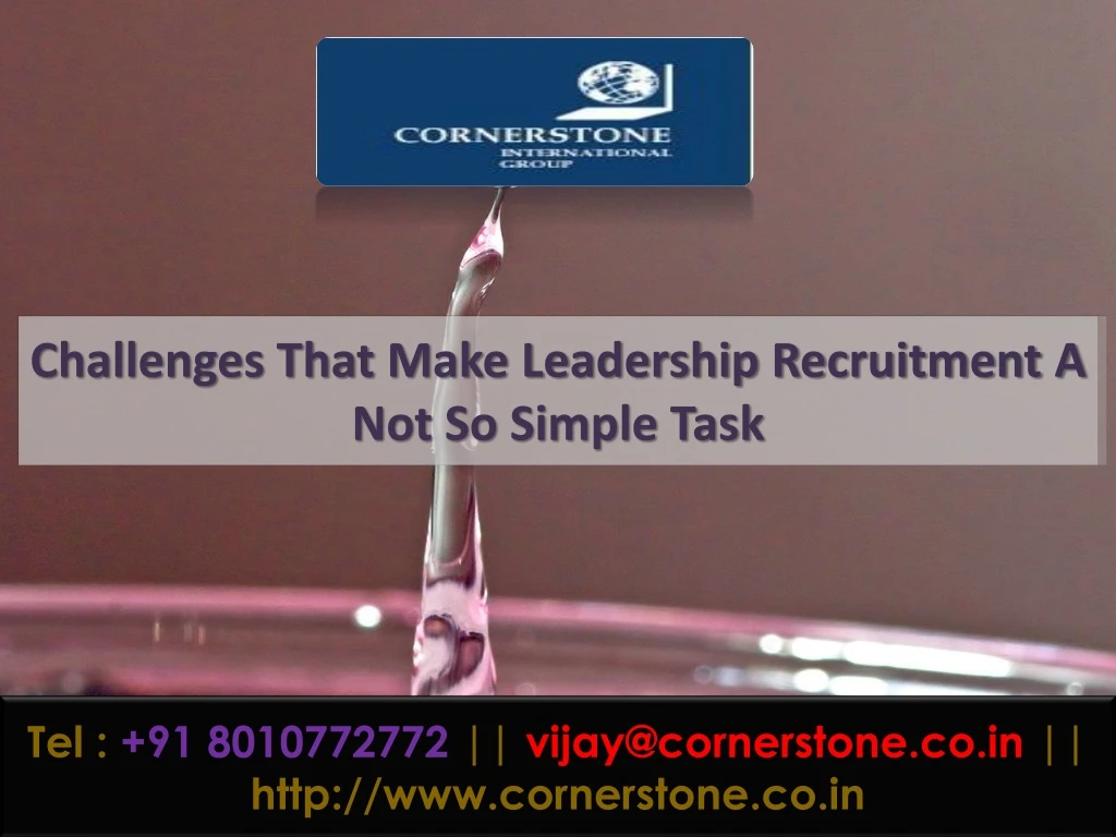 challenges that make leadership recruitment