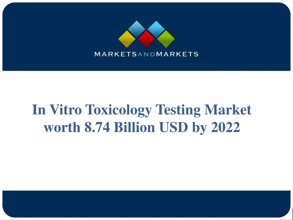 in vitro toxicology testing market worth