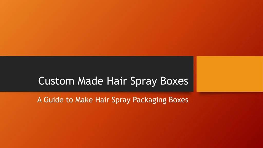custom made hair spray boxes