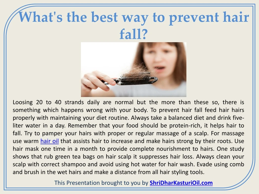 what s the best way to prevent hair fall