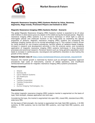 Magnetic Resonance Imaging (MRI) Systems Market - slide 1