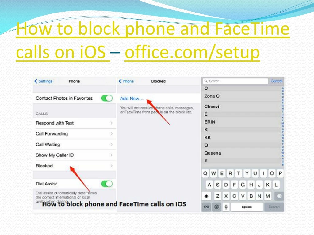 how to block phone and facetime calls on ios office com setup
