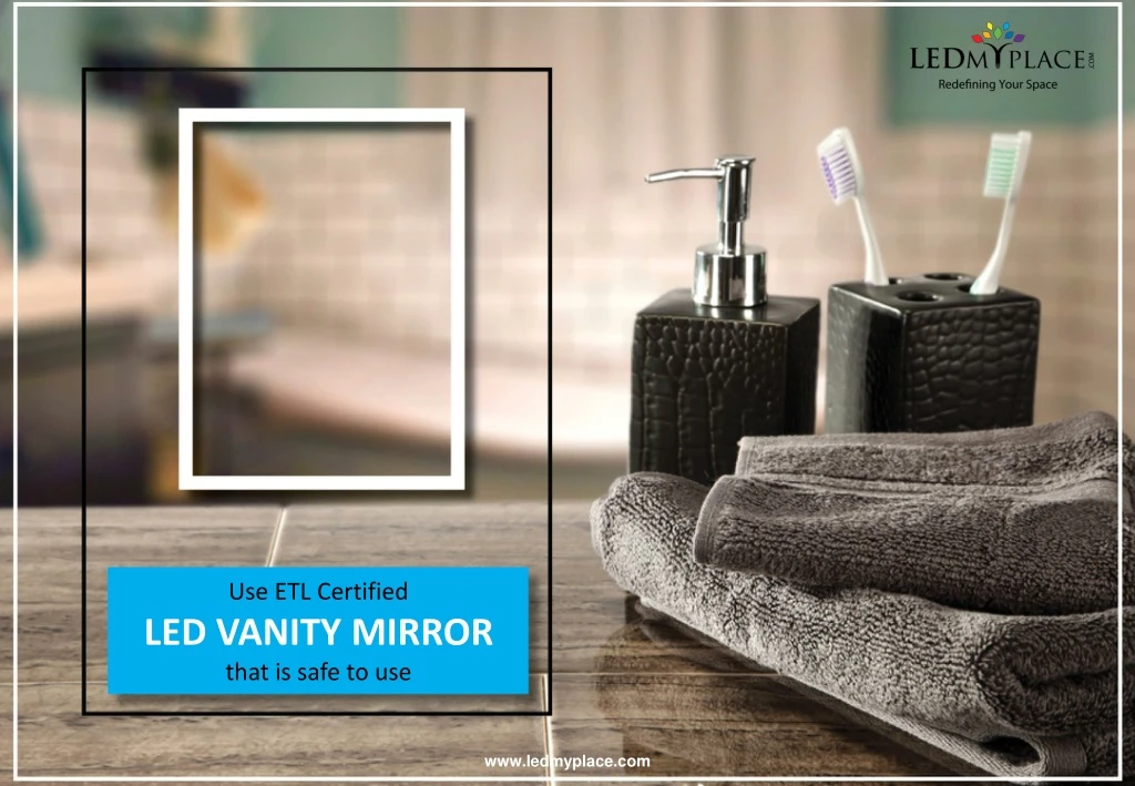 use etl certified led v anity mirror that is safe