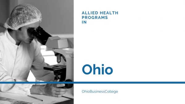 Allied Health Program in Ohio – Ohio Business College