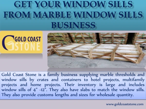 Get your window sills from Marble Window Sills Business