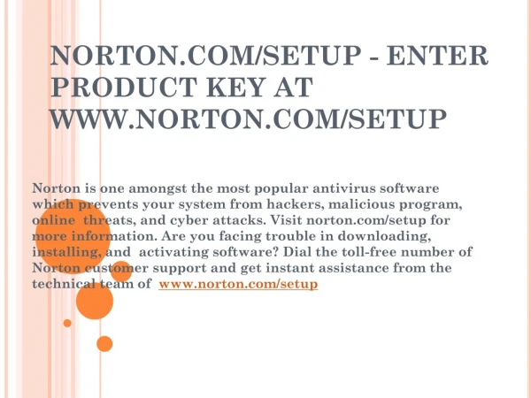 norton com setup enter product key at www norton com setup