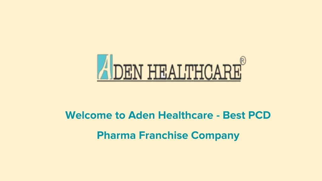 welcome to aden healthcare best pcd pharma