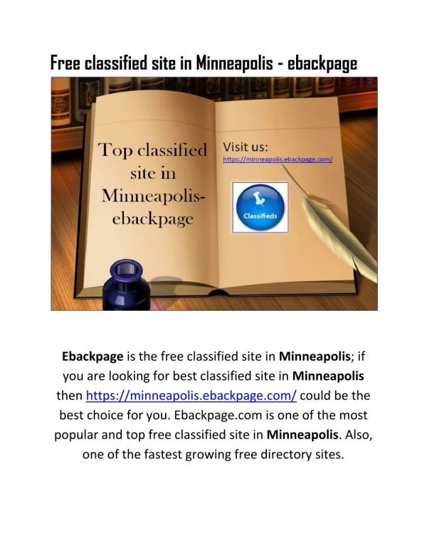 Free classified site in Minneapolis - ebackpage