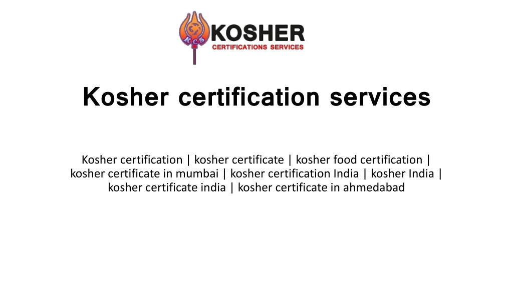 kosher certification services